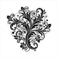 flourish flower ornament vector