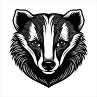 Intricate Badger Emblem vector