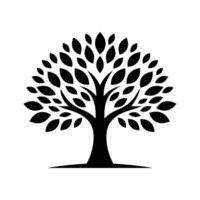a black and white tree icon on a white background vector