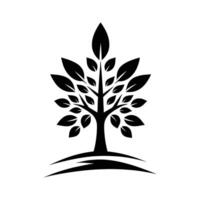 Silhouette tree logo on white background vector