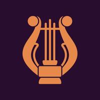 Lyre trendy art attractive abstract illustration colorful useful design vector