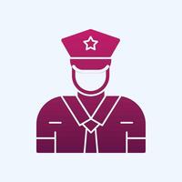 Security Guard trendy art cute abstract illustration colorful useful design vector