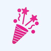 Party Popper trendy art cute abstract illustration colorful useful design vector