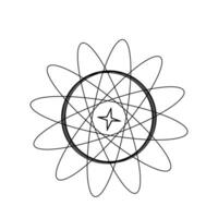 spiral abstract figure with star symbol vector