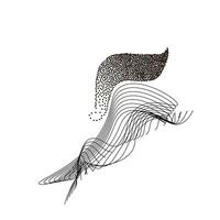 abstract figure with lines and dots vector