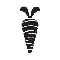 Carrot silhouette icon vector