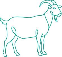 Goat Line Art Illustration vector