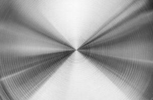 Steel circular brushed shiny metal texture. Abstract metallic background. Circle shape. photo