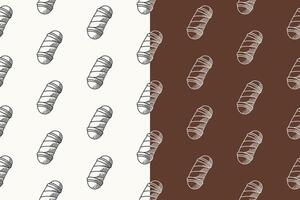 barber light pole signage doodle seamless pattern on brown white background set. barber lamp pole engraving pattern background. retro barber pole sign background for barbershop merchandise vector