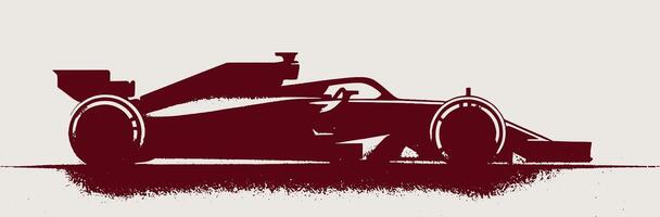 A racing car silhouette on a grey background vector
