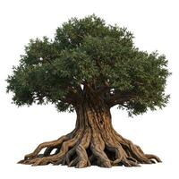 Olive tree isolated on white background photo