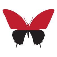 an image of a red and black butterfly vector