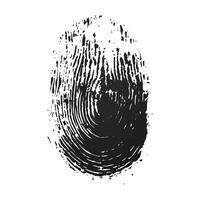 fingerprint illustration isolated on white background vector