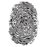 fingerprint isolated on white background vector