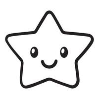 a star with a smiley face on it vector