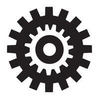 a black and white image of a gear wheel vector