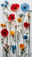 A group of colorful flowers arranged in a square photo