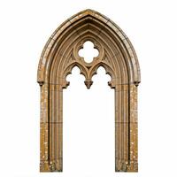 An archway with a cross on top of it photo