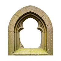 An archway with a window in it photo