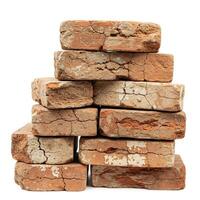 A pile of bricks sitting on top of each other photo