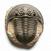 A trilobite fossil on a rock photo