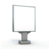 An empty billboard on a white background photo