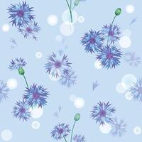 seamless background with bluebottles vector