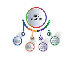 Business Infographic template with 4 steps and icons vector