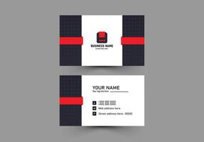Modern dark and white business card template design vector