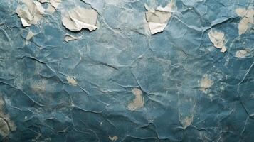 A blue wall with peeling paint and peeling paint photo