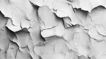 Cracked paint texture, monochrome, grunge background, design element photo