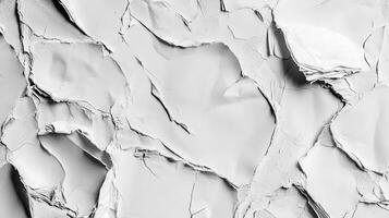 Cracked white texture, abstract background, design element photo