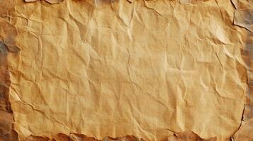 Aged paper texture, crumpled, burnt edges, background design, vintage photo