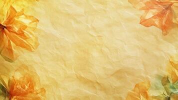 Autumn floral textured paper background design photo