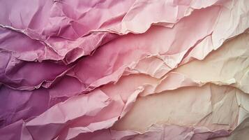 Crinkled pastel paper texture background design photo