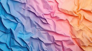 Crinkled pastel paper gradient texture background photo