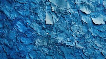 Crumpled Blue Paper Texture Background Map Pins photo