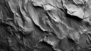 Crumpled Dark Grey Paper Texture Background photo