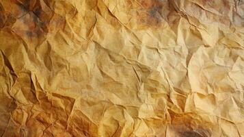 Crumpled burnt paper texture background design photo