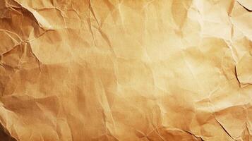 A brown crumpled paper background with a few pieces of paper photo