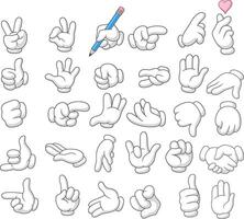 Illustration of hand gesture collection set vector