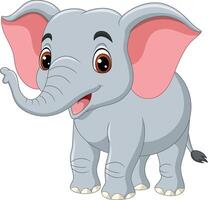 Illustration of cartoon funny alephant vector