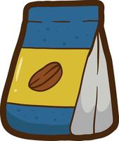 a bag of coffee beans on a white background vector
