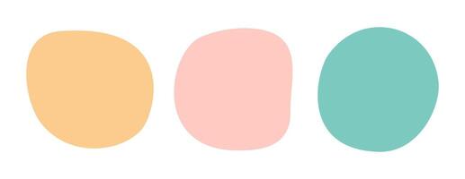 Color liquid organic blob shapes, pastel irregular random forms, fluid silhouette, simple smooth ink stain. Highlight for social media stories vector