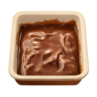chocolate in a square container on transparent background png