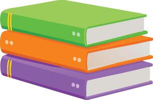 Illustration of a Colorful Stack of Books vector