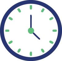 Modern Clock Icon with Simple Design vector