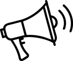 Megaphone Icon with Bold Design vector