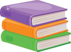 A Colorful Stack of Books Illustration vector