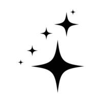 Set of twinkle star icons. Shining star icons, abstract sparkle black silhouettes. Twinkling stars. Set of sparkles star icons isolated on white background. illustration. vector